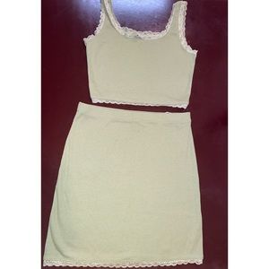SHEIN Green Skirt and Top Set